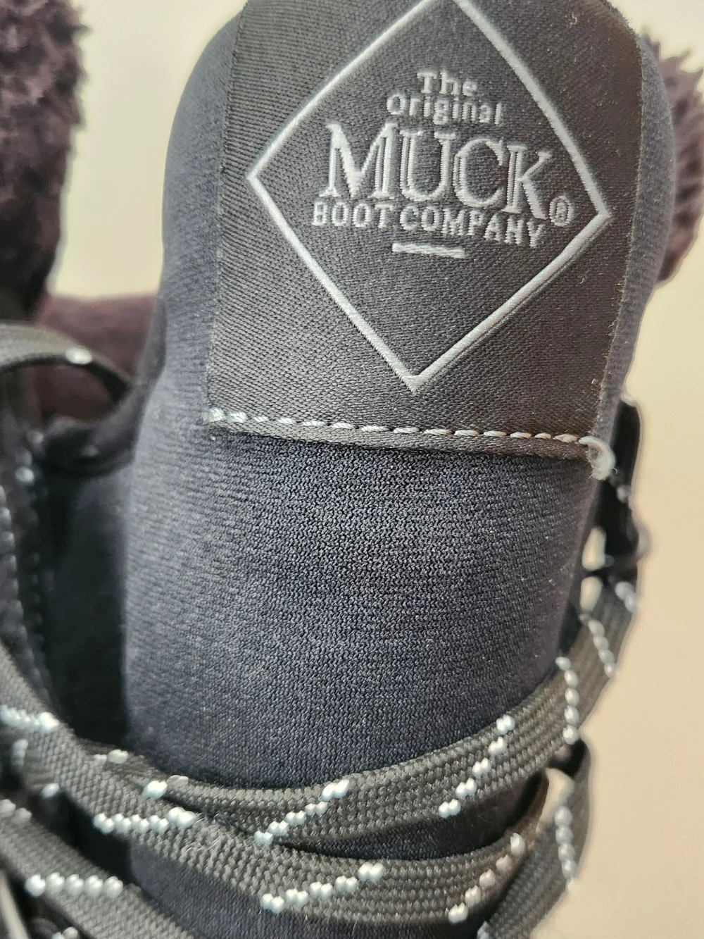 Muck Boot Co. Women's Size 6 Arctic Après Lace Tall Winter Boots Black Faux Fur